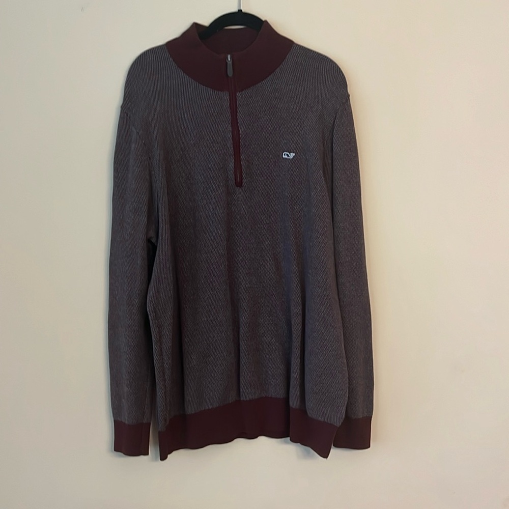 Vineyard Vines 1/4 zip, maroon